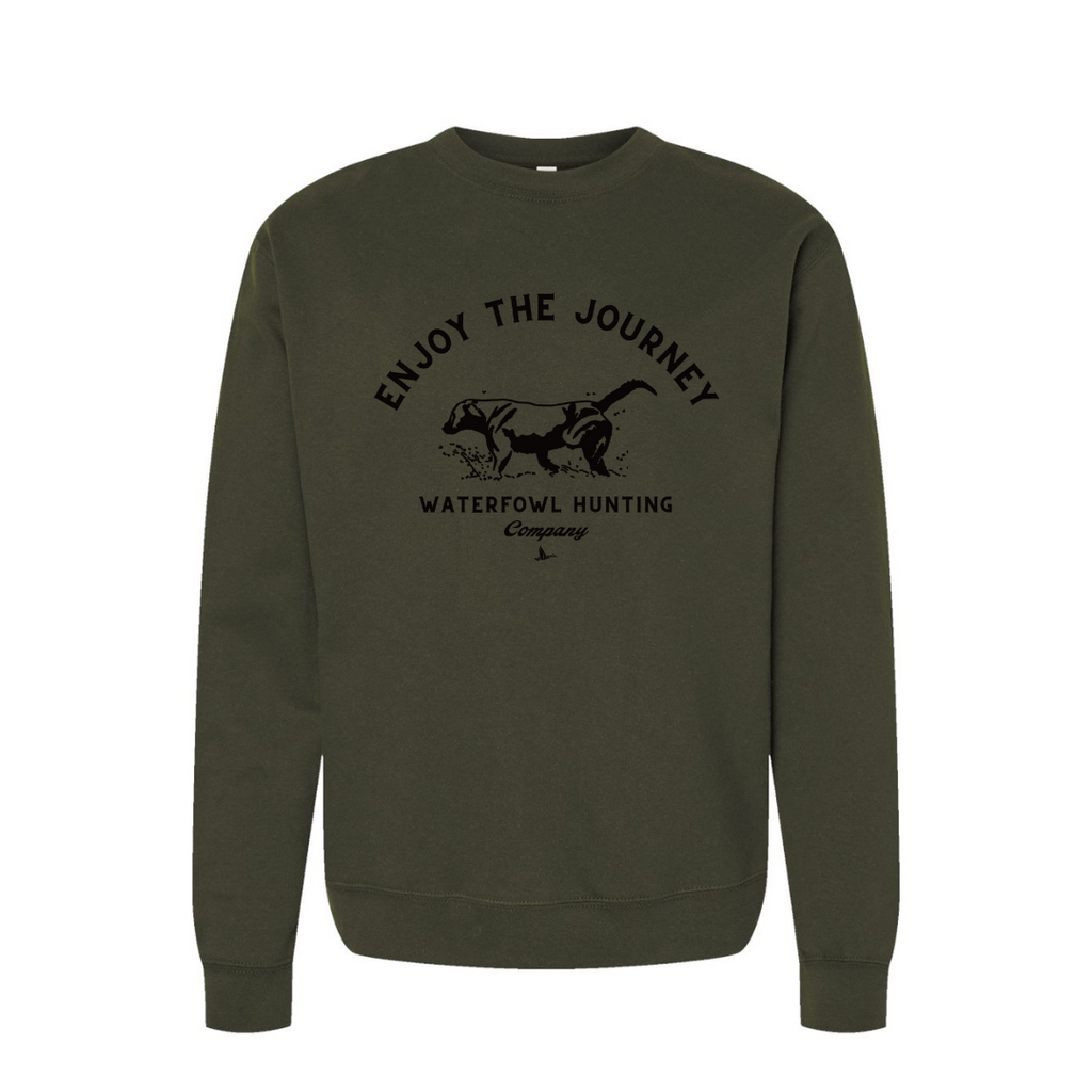 Army green crew neck cheap sweatshirt