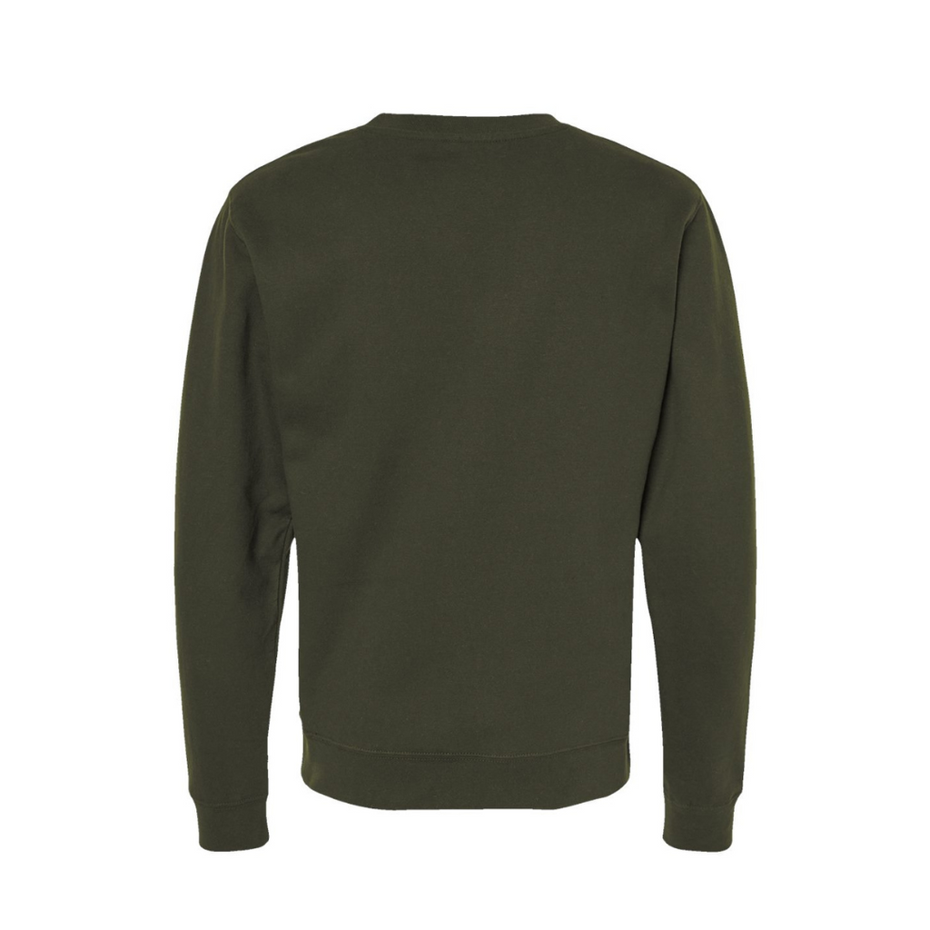 MIDWEIGHT CREWNECK SWEATSHIRT STOGY LOGO ARMY GREEN BLACK