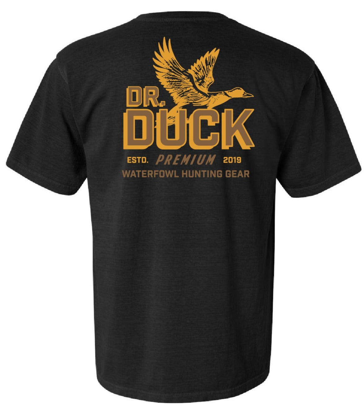 STAMP TEE - BLACK / GOLD | drduckco