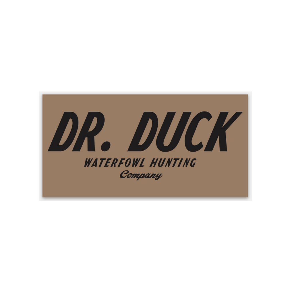DR. DUCK RECTANGLE DECAL - BROWN/BLACK