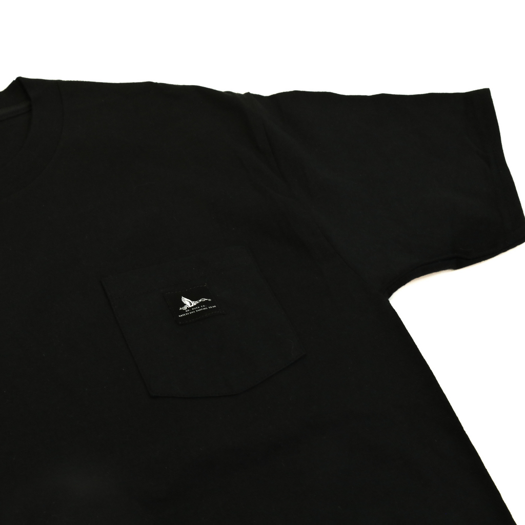 SHORT SLEEVE POCKET PATCH TEE - BLACK - SIZE SMALL (ONLY 2 LEFT SHORT SLEEVE POCKET PATCH TEE - BLACK - SIZE SMALL (ONLY 2 LEFT